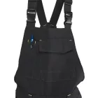 RS_COMFORT-BP-B  COMFORTOS fekete-fluoreszcens sárga munkavédelmi mellesnadrág 