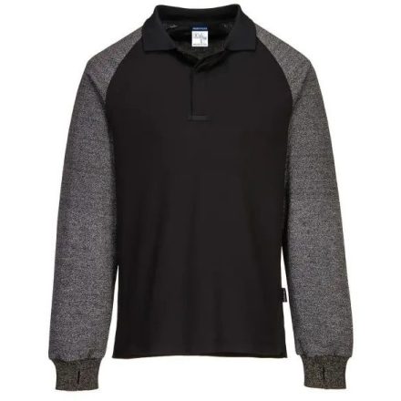 CR15 Portwest légáteresztő pólóing vágásálló ujjakkal Fekete XXXL