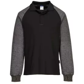   CR15 Portwest légáteresztő pólóing vágásálló ujjakkal Fekete