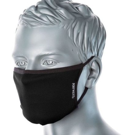 CV33BKR CV33BKR, PORTWEST 3 rétegű antimikrobiális arcmaszk fekete CV33