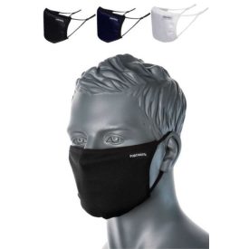   CV33NAR_alap PORTWEST 3 rétegű antimikrobiális arcmaszk fekete, fehér CV33