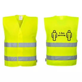   CV74_alap CV74 - Távolságtartásra figyelmeztető jól láthatósági mellény 1,5m Sárga
