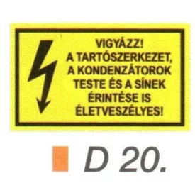 Kisméretü veszélyre figyelmeztetö matrica