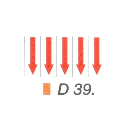 Irányt jelzö nyíl piros színben D39
