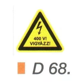 400 V! Vigyázz! D68