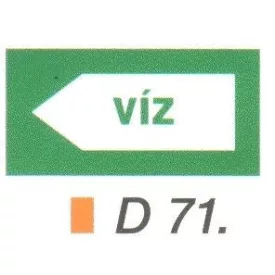 Csövezeték jelölése - víz D71