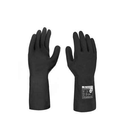 Procera X-Blackchem vegyszerálló gumikesztyű - fekete