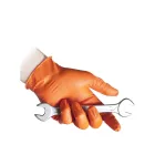 Reflexx Full Grip N85 erősített nitril szerelőkesztyű - narancs