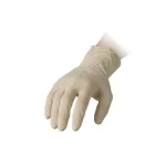 Reflexx R46 egyszerhasználatos púdermentes latex kesztyű - fehér