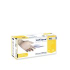 Reflexx R46 egyszerhasználatos púdermentes latex kesztyű - fehér