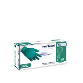   Reflexx R68 erősített egyszerhasználatos nitril kesztyű - zöld