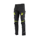 Sara Cottonflex deréknadrág - fekete - sárga