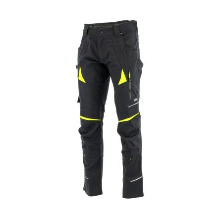 Sara Cottonflex deréknadrág - fekete - sárga