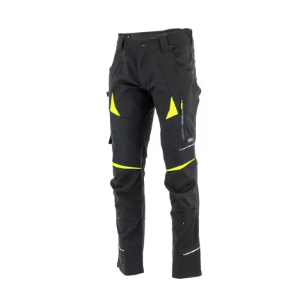 Sara Cottonflex deréknadrág - fekete - sárga