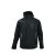 Sara Comfort Winter bélelt softshell hosszú kabát fekete - szürke