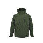 Sara Comfort Winter bélelt softshell hosszú kabát olíva zöld - fekete