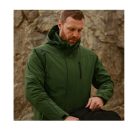 Sara Comfort Winter bélelt softshell hosszú kabát olíva zöld - fekete