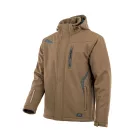 Sara Comfort Winter bélelt softshell hosszú kabát barna - s.szürke