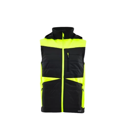 Sara Comfort Plus Hybrid kapucnis bélelt mellény fekete - sárga