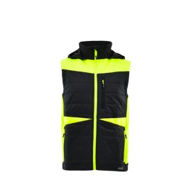   Sara Comfort Plus Hybrid kapucnis bélelt mellény fekete - sárga