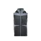 Sara Comfort Plus Hybrid kapucnis bélelt mellény fekete - szürke