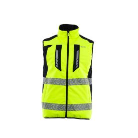   Sara Drogowiec Comfort Plus kifordítható bélelt mellény - sárga - fekete