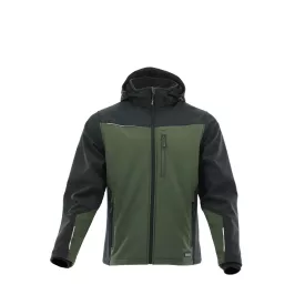 Sara Comfort Plus softshell kabát zöld - fekete
