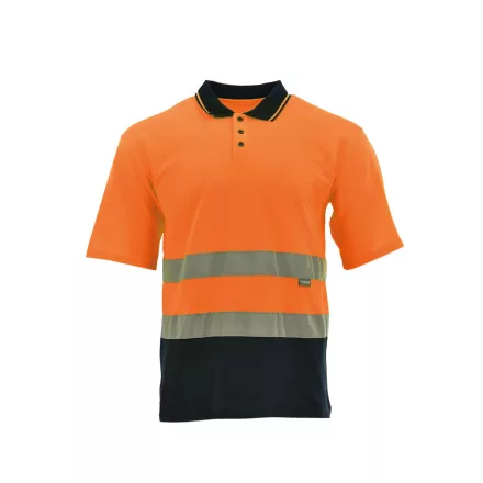 Sara Drogowiec jólláthatósági galléros póló - narancs - navy kék