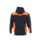 Sara Comfort Plus kapucnis pulóver s.szürke - narancs