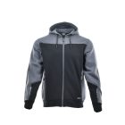 Sara Comfort Plus kapucnis pulóver fekete - szürke