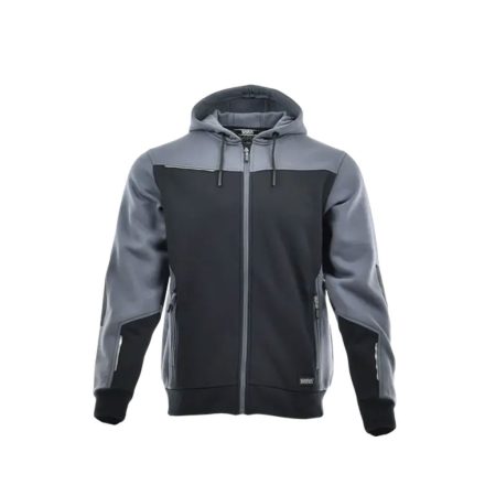 Sara Comfort Plus kapucnis pulóver fekete - szürke