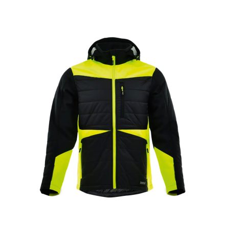 Sara Comfort Winter Hybrid bélelt kabát fekete - sárga