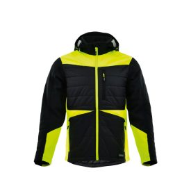 Sara Comfort Winter Hybrid bélelt kabát fekete - sárga