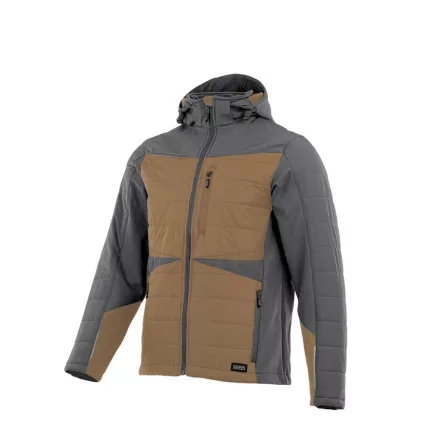 Sara Comfort Winter Hybrid bélelt kabát barna - s.szürke