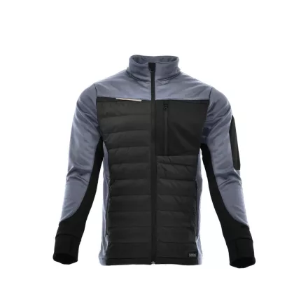 Sara Comfort Plus Hybrid cipzáras pulóver fekete - szürke