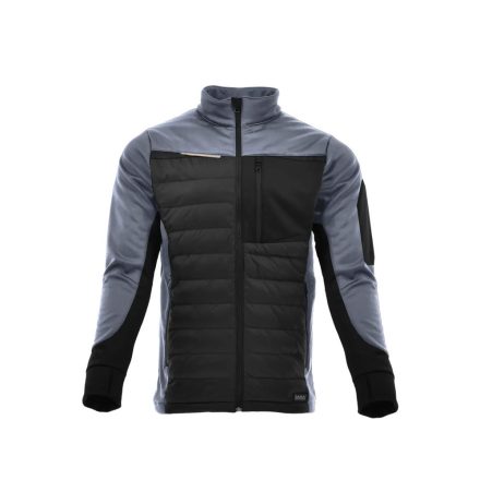 Sara Comfort Plus Hybrid cipzáras pulóver fekete - szürke