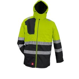 Urgent 979 bélelt hosszú kabát levehető kapucnival