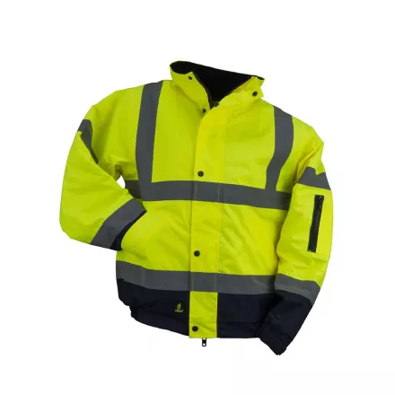 Urgent HSV bélelt jólláthatósági bomber kabát - sárga