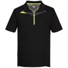 DX410 - Portwest prémium poliészter galléros pólóing egész nap hűvösen, szárazon és kényelmesen tart Fekete/Kék