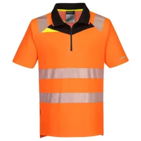   DX412 -Portwest galléros Hi-Vis  prémium póló, könnyű és rugalmas fényvisszaverő szalaggal Sárga és Narancs színben