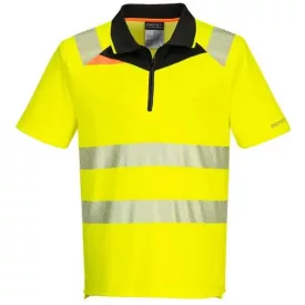   DX412 -Portwest galléros Hi-Vis póló prémium minőségű könnyű és rugalmas fényvisszaverő szalaggal 4XL