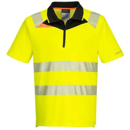 DX412 -Portwest galléros Hi-Vis póló prémium minőségű könnyű és rugalmas fényvisszaverő szalaggal XXL