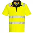 DX412 -Portwest galléros Hi-Vis  prémium póló, könnyű és rugalmas fényvisszaverő szalaggal Sárga és Narancs színben