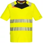 DX413-Portwest prémium minőségű Hi-Vis póló könnyű és rugalmas Hivistex Pro hővel felhordott fényvisszaverő szalaggal 4XL
