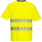 DX413-Portwest prémium minőségű Hi-Vis póló könnyű és rugalmas Hivistex Pro hővel felhordott fényvisszaverő szalaggal L