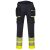 DX445 - Portwest Hi-Vis Class 1 Holster lengőzsebes munkavédelmi jóláthatósági derekasnadrág Sárga/Fekete 34