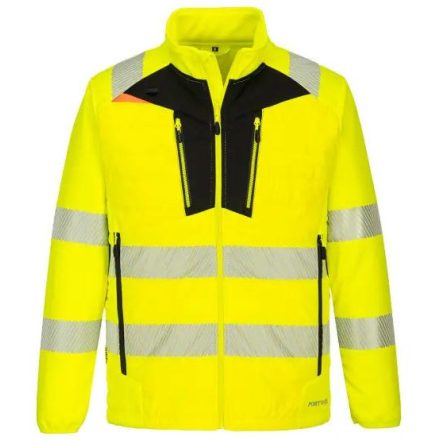 DX473 -Portwest könnyű és rugalmas Hi-Vis Hybrid Baffle jól láthatósági ergonomikus kabát L