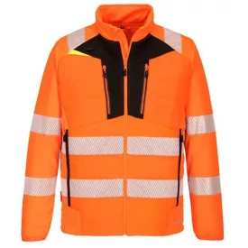   DX473 -Portwest könnyű és rugalmas Hi-Vis Hybrid Baffle jól láthatósági ergonomikus kabát Sárga és Narancs színekben