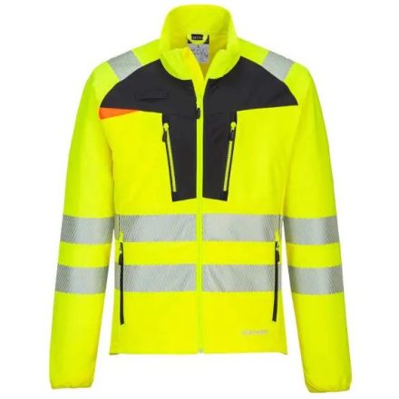 DX481 -Portwest könnyű és légáteresztő Hi-Vis Zip Base felső felöltő ujjakkal ami magas rugalmasságú és rendkívül tartós S
