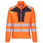 DX481 -Portwest könnyű és légáteresztő Hi-Vis Zip Base felső felöltő ujjakkal ami magas rugalmasságú és rendkívül tartós